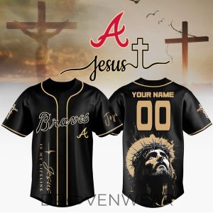 Atlanta Braves Jesus Faith Personalized 3D Baseball Jersey by Drovenwear.com