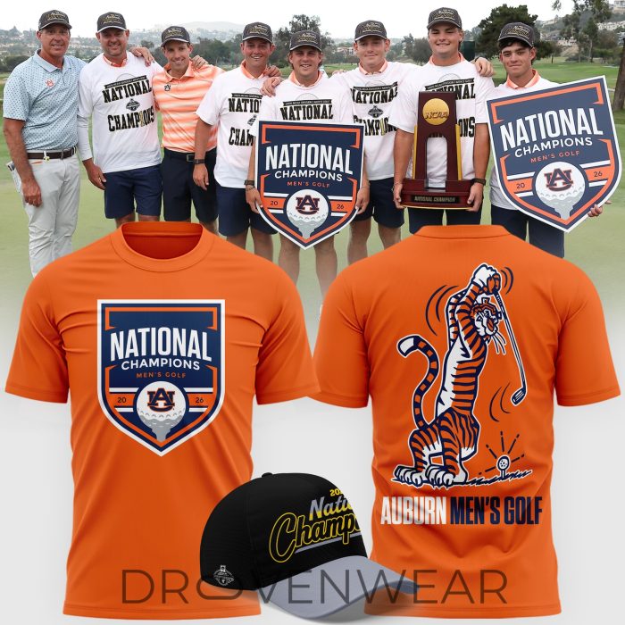 Auburn Tigers 2026 NCAA Men's Golf National Champions Celebration T-Shirt - Image 8