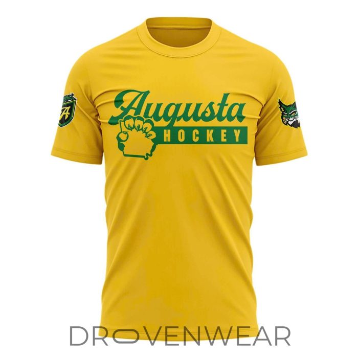 Augusta Lynx Yellow Green Stroke Graphic Shirt - Image 2