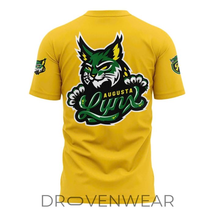 Augusta Lynx Yellow Green Stroke Graphic Shirt - Image 3