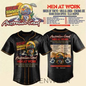 Australian Crawl Red Hot Summer Tour 2026 Fan Jersey by Drovenwear.com