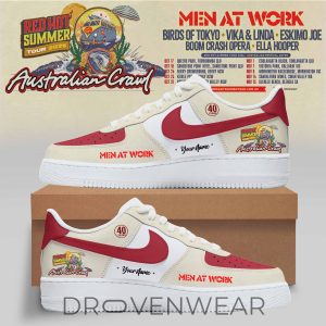 Australian Crawl Summer Tour 2026 Custom Air Force 1 Shoes by Drovenwear.com