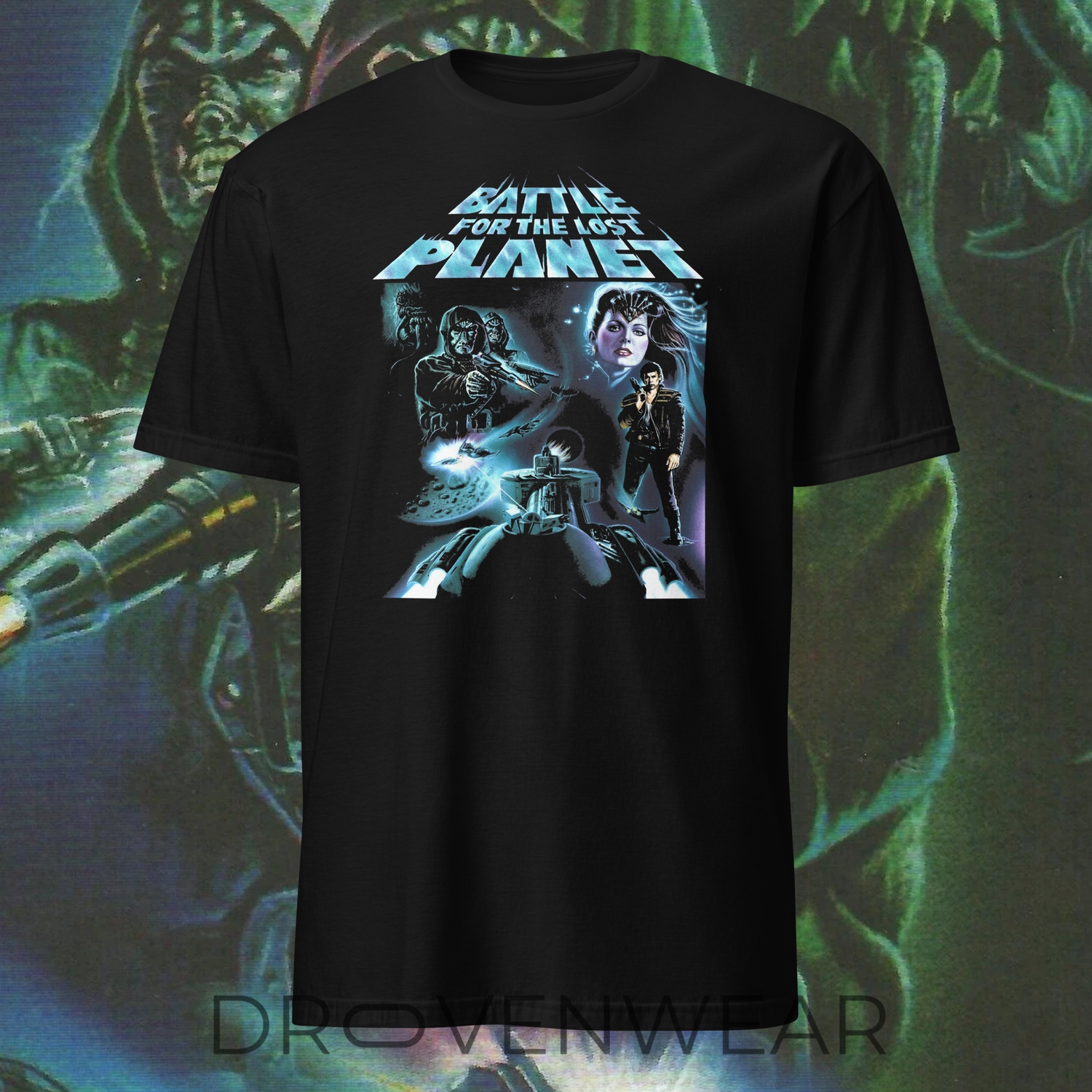 Battle For The Lost Planet Graphic Sci-Fi T-Shirt Battle For The Lost Planet Graphic Sci-Fi T-Shirt