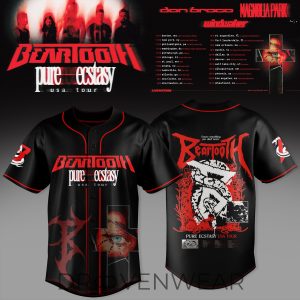 Beartooth Pure Ecstasy Tour Baseball Fan Jersey by Drovenwear.com