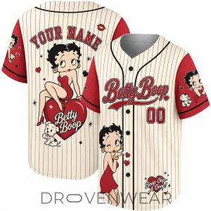 Betty Boop Vintage Style Baseball Jersey 2026 Edition by Drovenwear.com