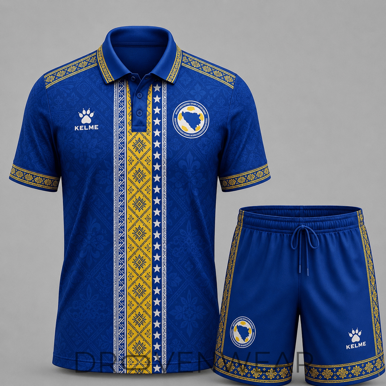 Bosnia and Herzegovina FIFA World Cup 2026 Cultural Polo Shorts Set Bosnia and Herzegovina FIFA World Cup 2026 Cultural Polo Shorts Set