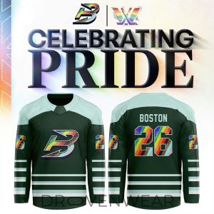 Boston Fleet Pride Month 2026 Custom PWHL Hockey Jersey by Drovenwear.com