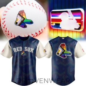 Boston Red Sox 2026 Pride Celebration Baseball Jersey by Drovenwear.com