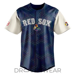Boston Red Sox 2026 Pride Celebration Baseball Jersey by Drovenwear.com