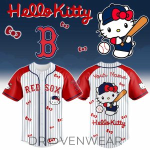 Boston Red Sox Hello Kitty Custom Name 3D Baseball Jersey by Drovenwear.com