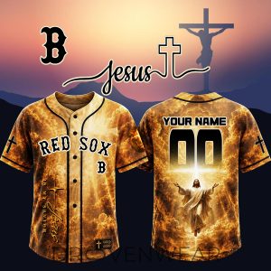 Boston Red Sox Jesus Faith Version 2 Personalized 3D Jersey by Drovenwear.com