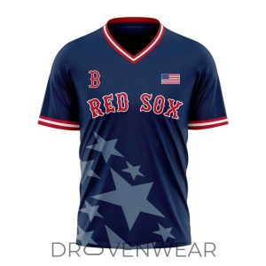 Boston Red Sox USA Football Fusion Baseball Jersey by Drovenwear.com