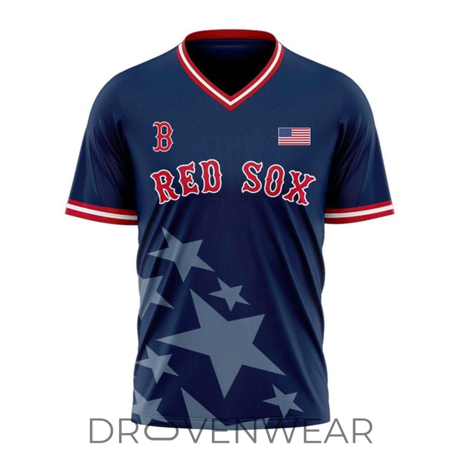 Boston Red Sox USA Football Fusion Baseball Jersey Boston Red Sox USA Football Fusion Baseball Jersey