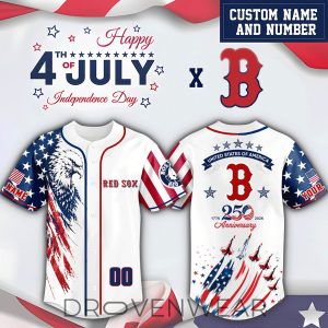 Boston Red Sox USA Independence Day Special Baseball Jersey by Drovenwear.com