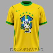 Brazil Football Hello Kitty World Cup 2026 Graphic Shirt - Image 2