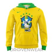 Brazil Football Hello Kitty World Cup 2026 Pullover Hoodie - Image 2