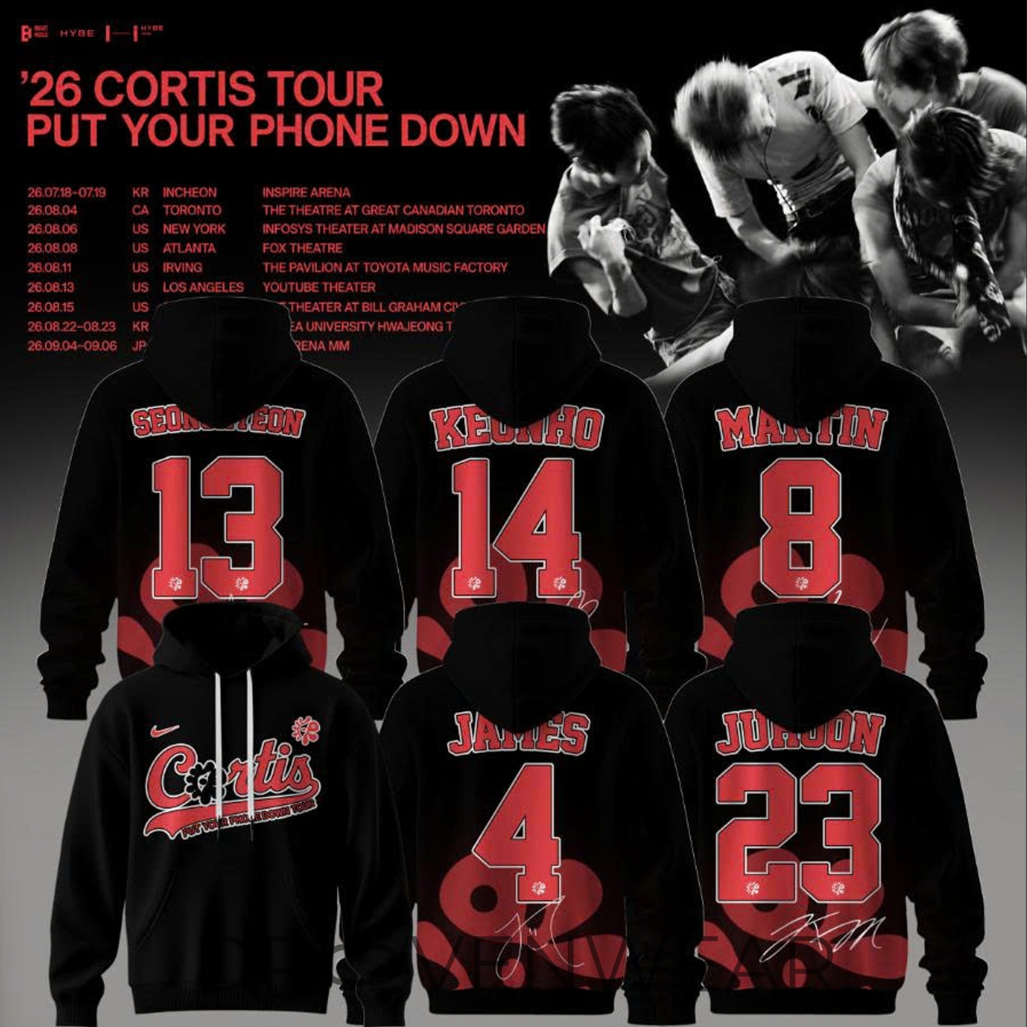 CORTIS Put Your Phone Down Tour 2026 Hoodie Edition 3 CORTIS Put Your Phone Down Tour 2026 Hoodie Edition 3