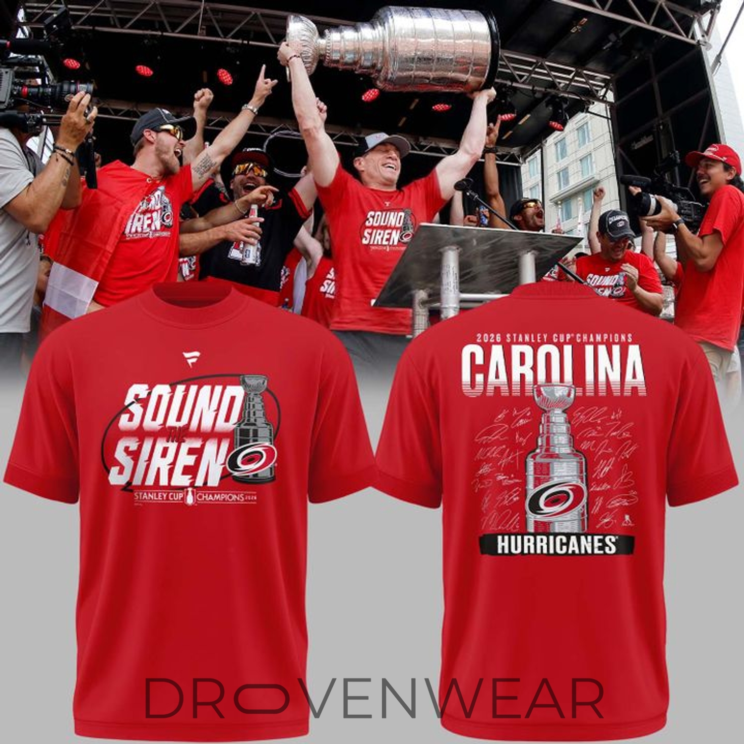 Carolina Hurricanes 2026 Stanley Cup Champions Parade Red Shirt Carolina Hurricanes 2026 Stanley Cup Champions Parade Red Shirt