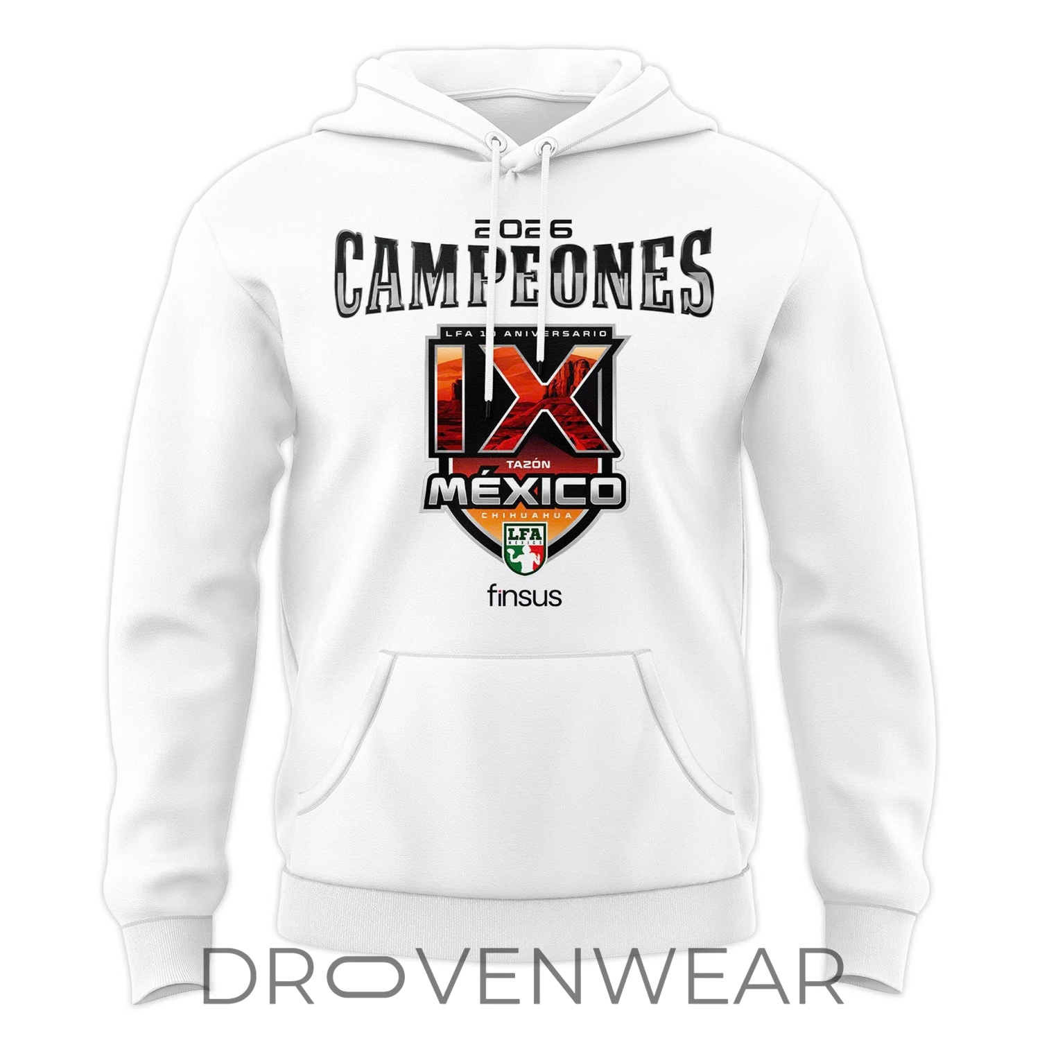 Caudillos de Chihuahua 2026 LFA Championship Celebration Hoodie Caudillos de Chihuahua 2026 LFA Championship Celebration Hoodie