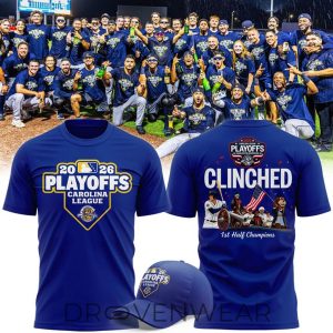 Charleston RiverDogs Carolina League Playoffs Fan Shirt 2026 by Drovenwear.com