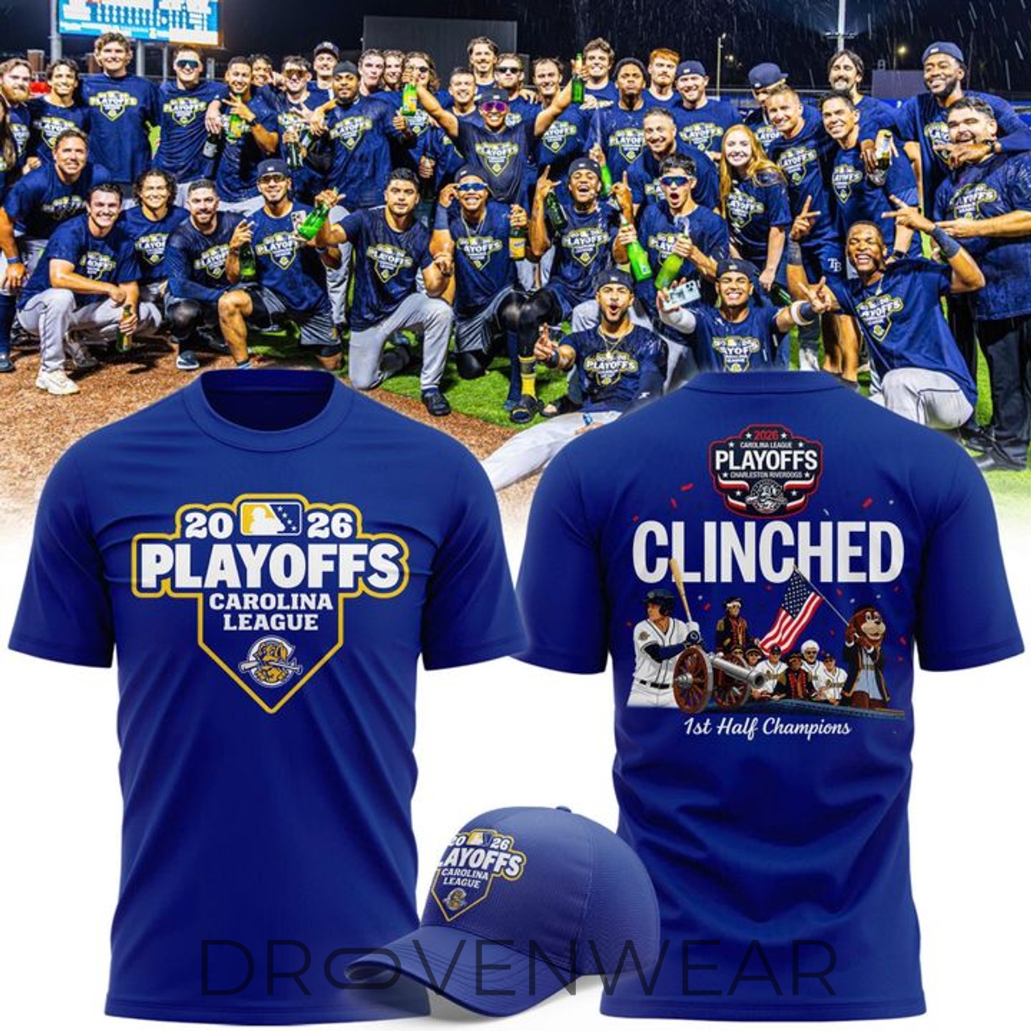 Charleston RiverDogs Carolina League Playoffs Fan Shirt 2026 Charleston RiverDogs Carolina League Playoffs Fan Shirt 2026