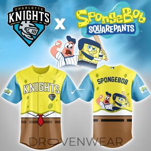 Charlotte Knights SpongeBob Theme Night Baseball Jersey by Drovenwear.com