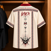 Slayer Mexican Inspired Luxury Design Hawaiian Shirt - Image 4