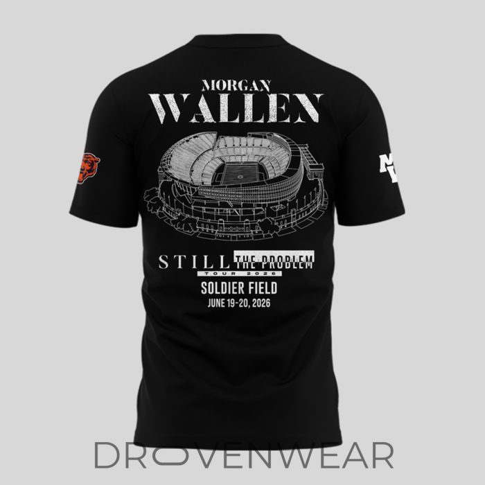 Chicago Bears x Morgan Wallen 2026 Limited Edition Black Shirt - Image 2
