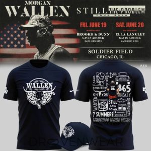 Chicago Bears x Morgan Wallen 2026 Limited Edition Blue Shirt by Drovenwear.com