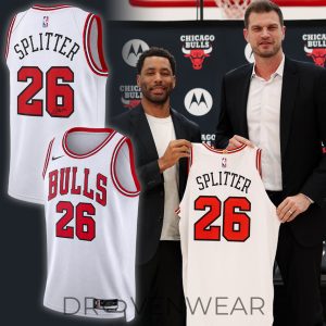 Chicago Bulls Tiago Splitter Signed Basketball Jersey 2026 by Drovenwear.com