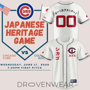 Chicago Cubs Japanese Heritage Night 2026 Collector Jersey by Drovenwear.com