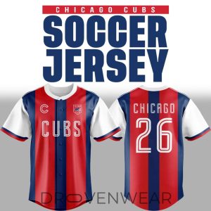 Chicago Cubs USA Soccer 2026 Limited Edition Baseball Jersey by Drovenwear.com