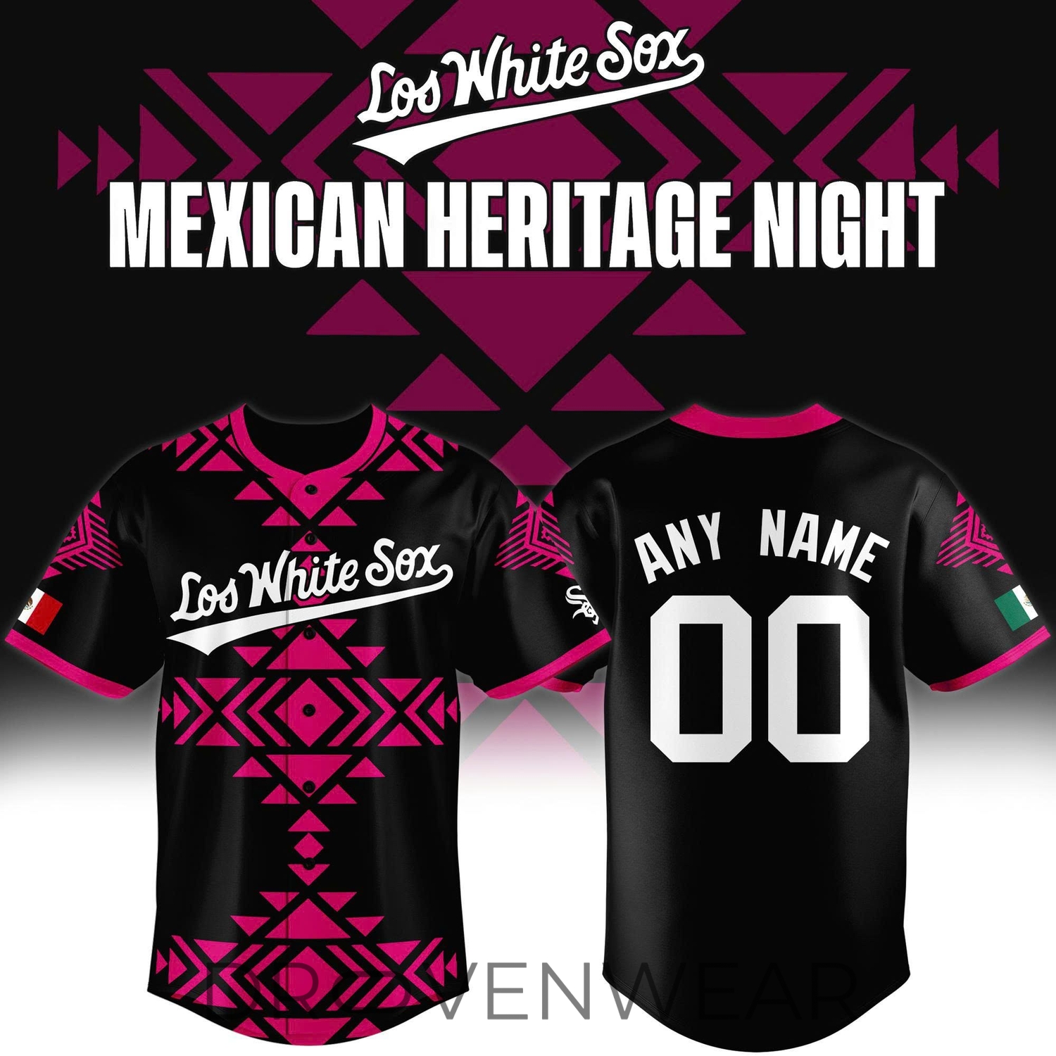 Chicago White Sox Mexican Heritage Celebration 2026 Custom Baseball Jersey Chicago White Sox Mexican Heritage Celebration 2026 Custom Baseball Jersey