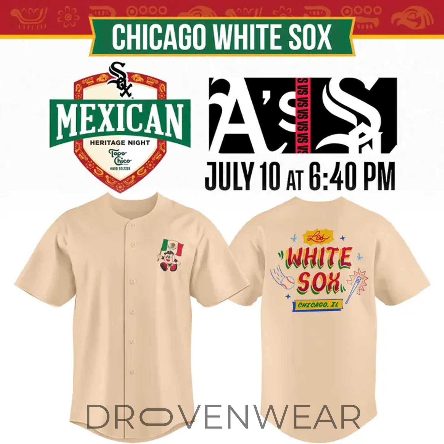 Chicago White Sox Mexican Heritage Night Baseball Jersey 2026 Chicago White Sox Mexican Heritage Night Baseball Jersey 2026