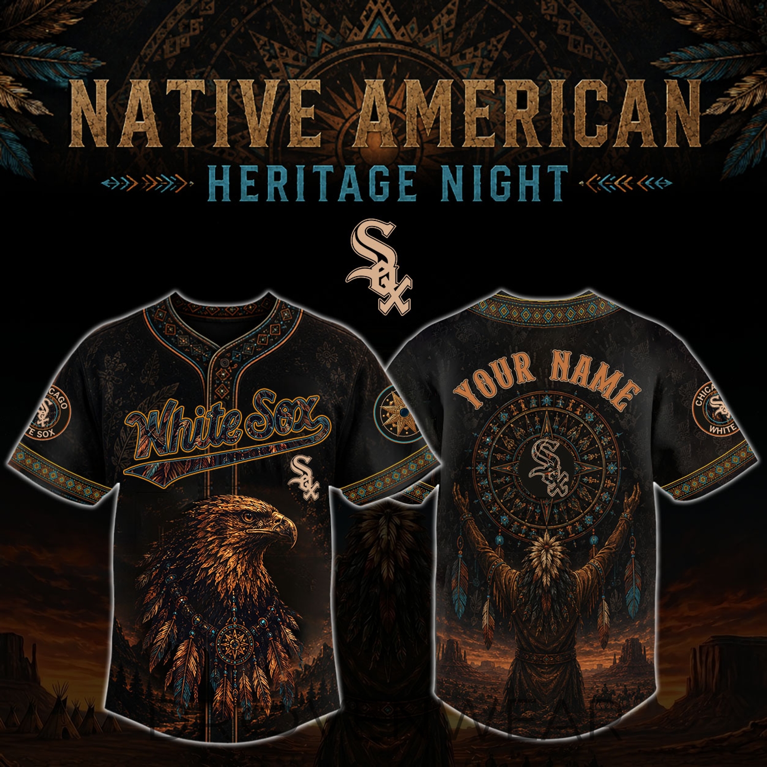 Chicago White Sox Native American Heritage Night Personalized Jersey Chicago White Sox Native American Heritage Night Personalized Jersey
