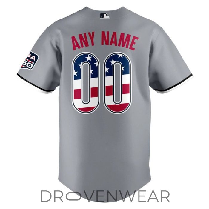 Chicago White Sox USA 250 Fourth of July Road Stadium Baseball Jersey - Image 2