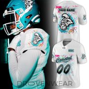 Coastal Carolina Chanticleers Airbrush Custom Football Jersey White Edition