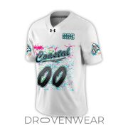 Coastal Carolina Chanticleers Airbrush Custom Football Jersey White Edition - Image 2
