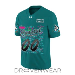 Coastal-Carolina-Chanticleers-Airbrush-Football-Jersey-Green-Edition-2.jpg