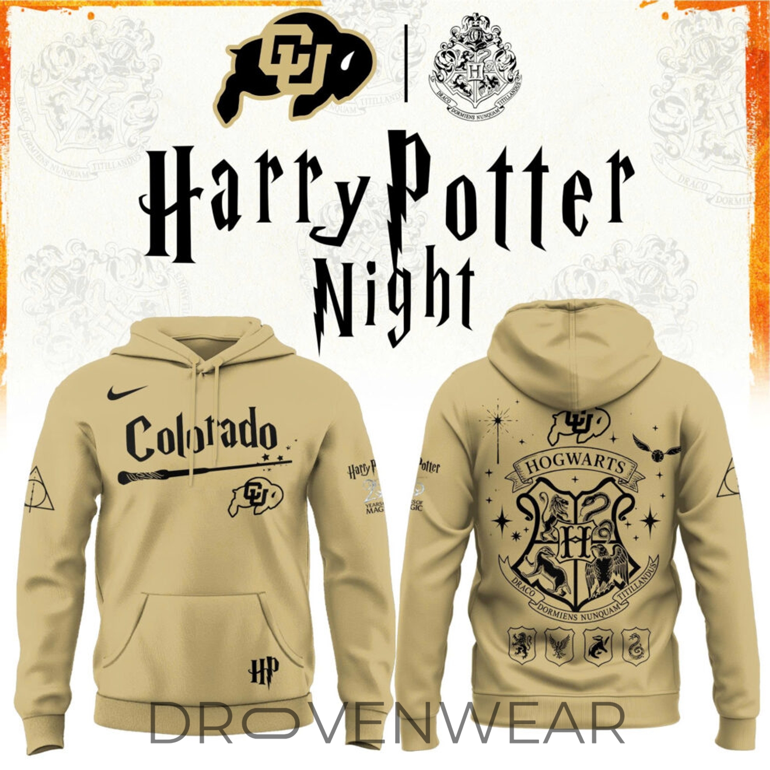Colorado Buffaloes Harry Potter Night 2026 Exclusive Hoodie Colorado Buffaloes Harry Potter Night 2026 Exclusive Hoodie