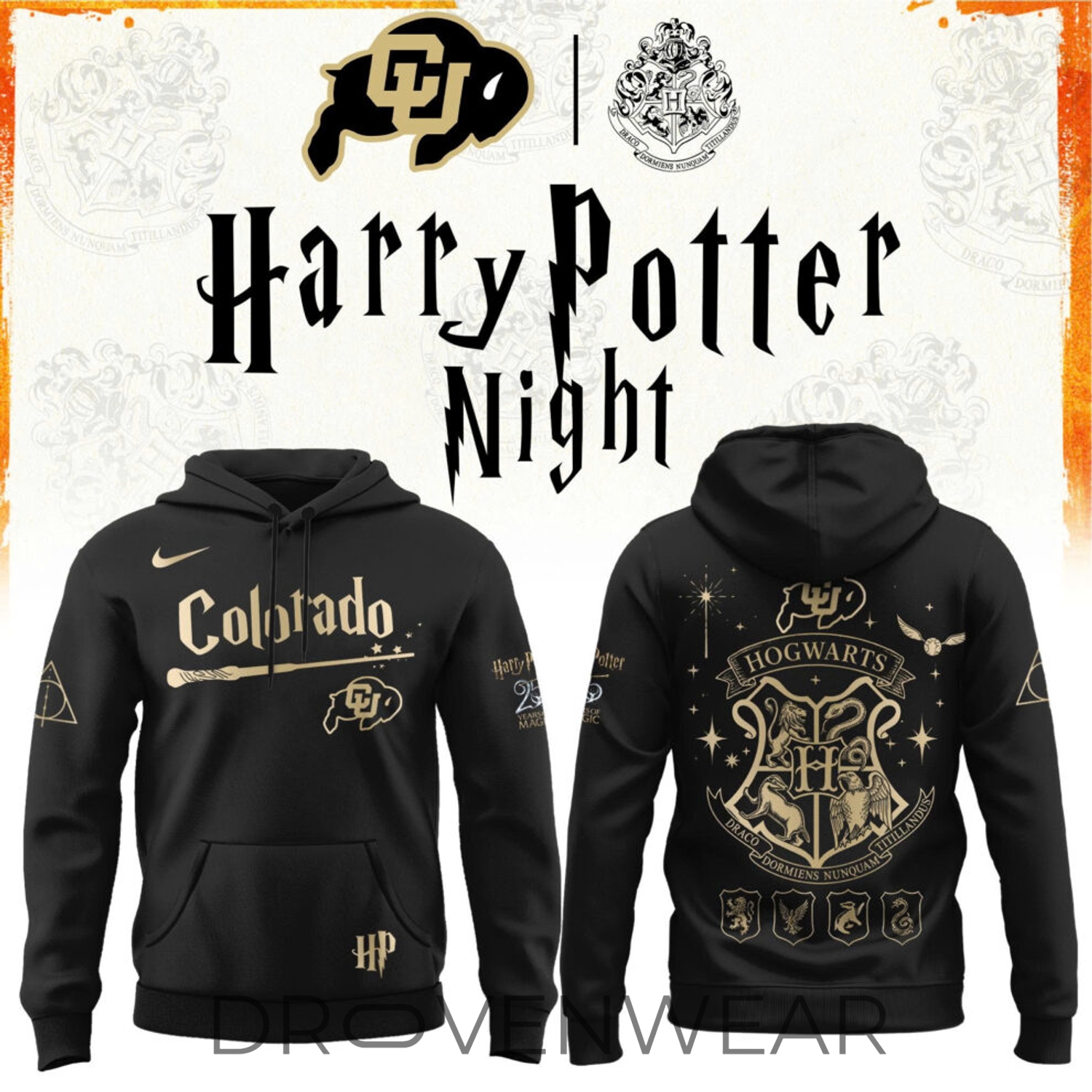Colorado Buffaloes Harry Potter Night 2026 Exclusive Hoodie Colorado Buffaloes Harry Potter Night 2026 Exclusive Hoodie