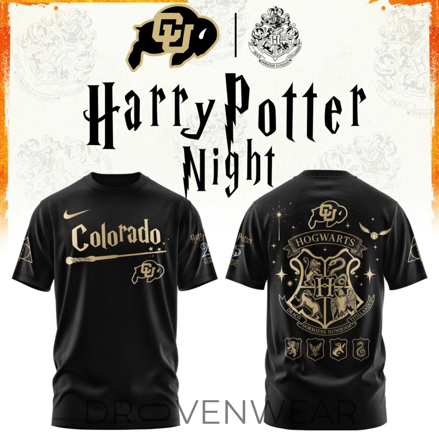Colorado Buffaloes Wizard Night 2026 Graphic T-Shirt Colorado Buffaloes Wizard Night 2026 Graphic T-Shirt