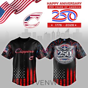 Columbus Clippers 250th USA Anniversary Jersey by Drovenwear.com