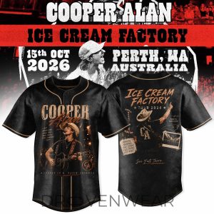 Cooper Alan Ice Cream Factory Baseball Jersey by Drovenwear.com