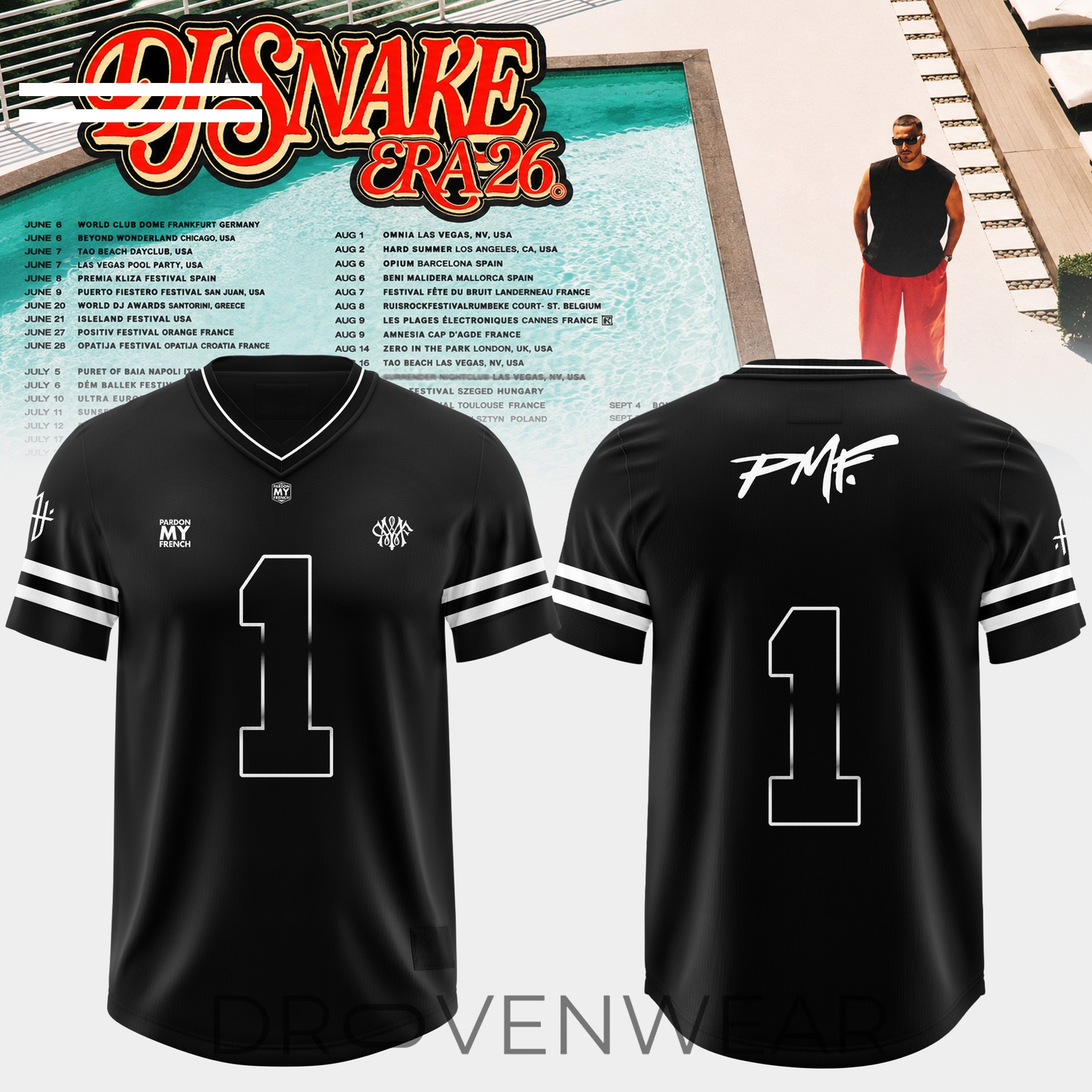 DJ Snake Era Tour 2026 Football Jersey DJ Snake Era Tour 2026 Football Jersey