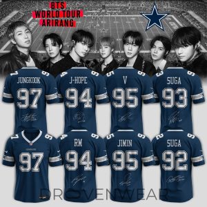 Dallas Cowboys BTS Arirang Tour 2026 Fan Football Jersey by Drovenwear.com