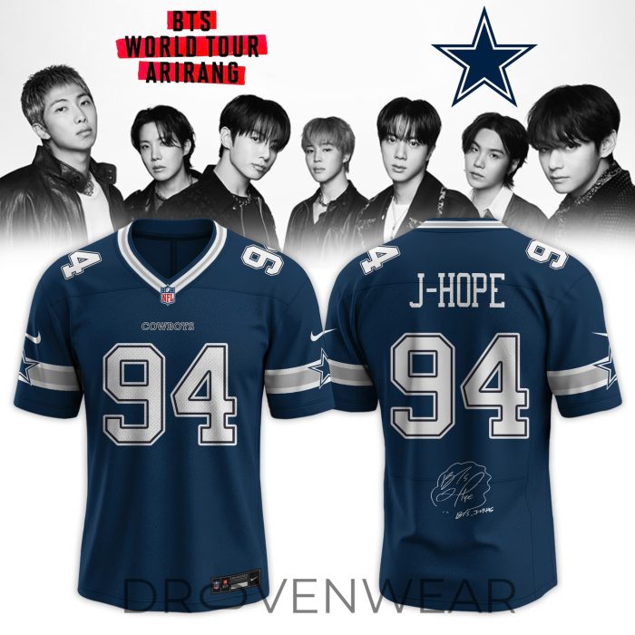 Dallas Cowboys BTS Global Tour 2026 Crossover Football Jersey - Image 2
