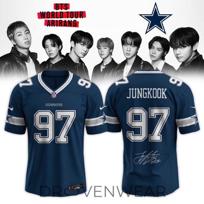 Dallas Cowboys BTS Global Tour 2026 Crossover Football Jersey - Image 7