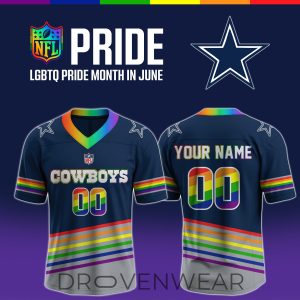 Dallas Cowboys LGBTQ Pride Heritage Limited Football Jersey by Drovenwear.com