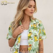 Dancing Banana Yellow Hawaiian Shirt Men - Tropical Cartoon Print with Sunglasses - Image 4
